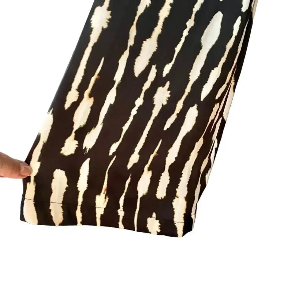 Bar III x Nicole Williams English Abstract Bell Sleeve Tie Crop Top XS - Picture 7 of 14